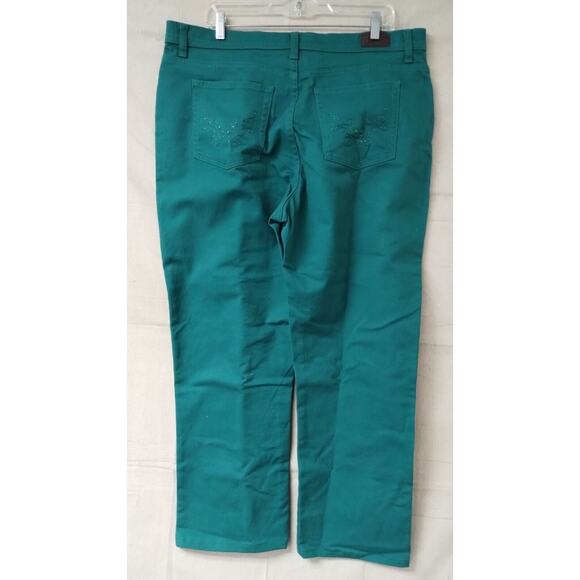 Lee Jeans Womens 18 Green Classic Fit At The Waist - Picture 2 of 11